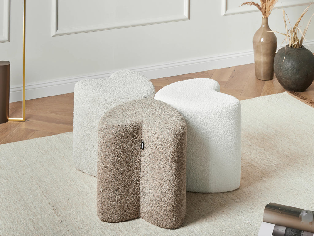  Pouffe SCOTIA Chenille Off-White