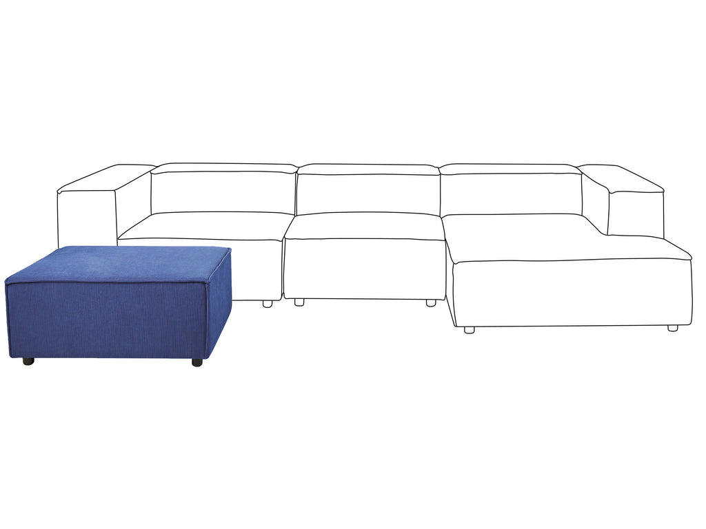  Ottoman ARDAL Corduroy Dark Blue