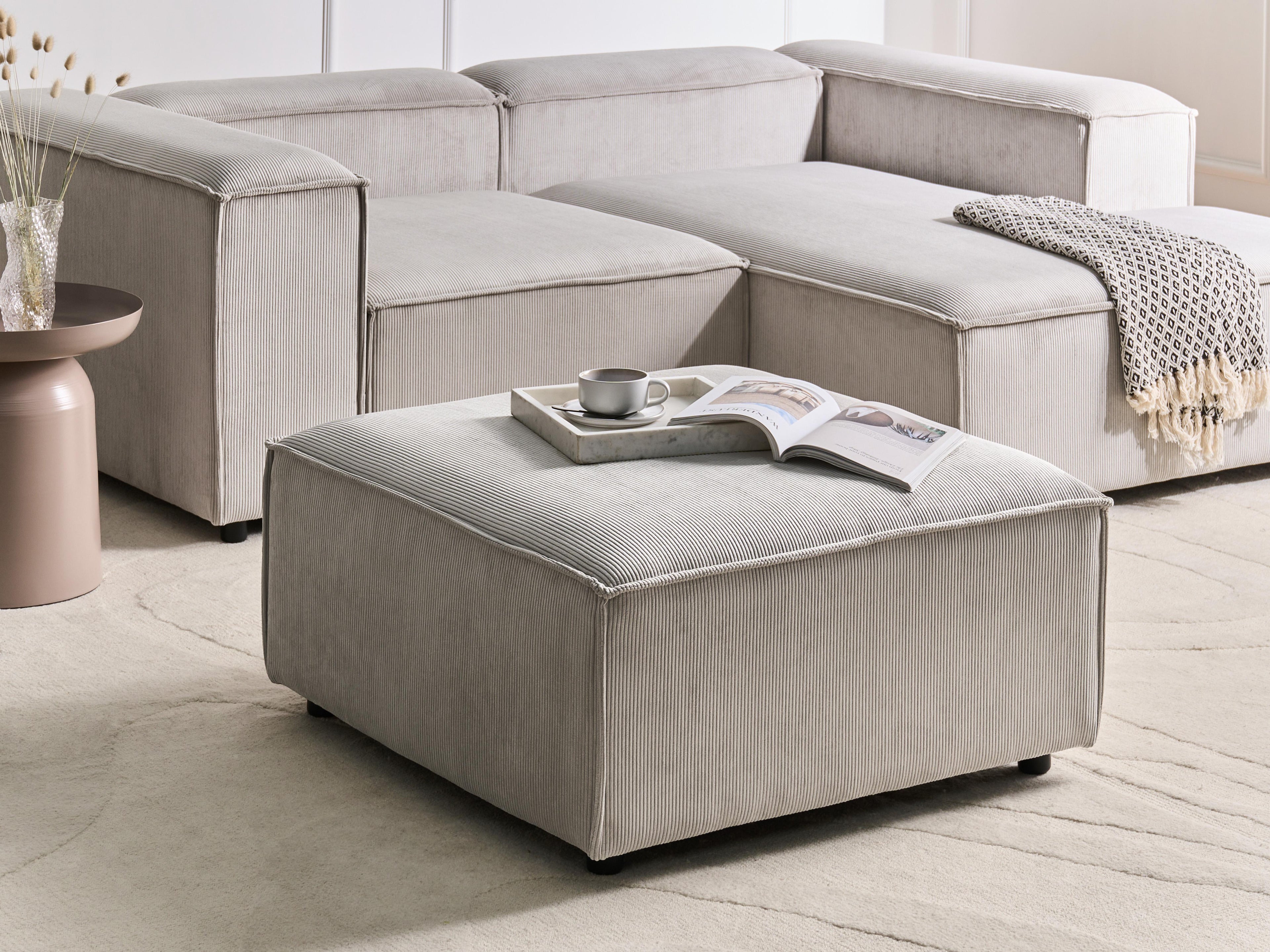  Ottoman ARDAL Corduroy Taupe