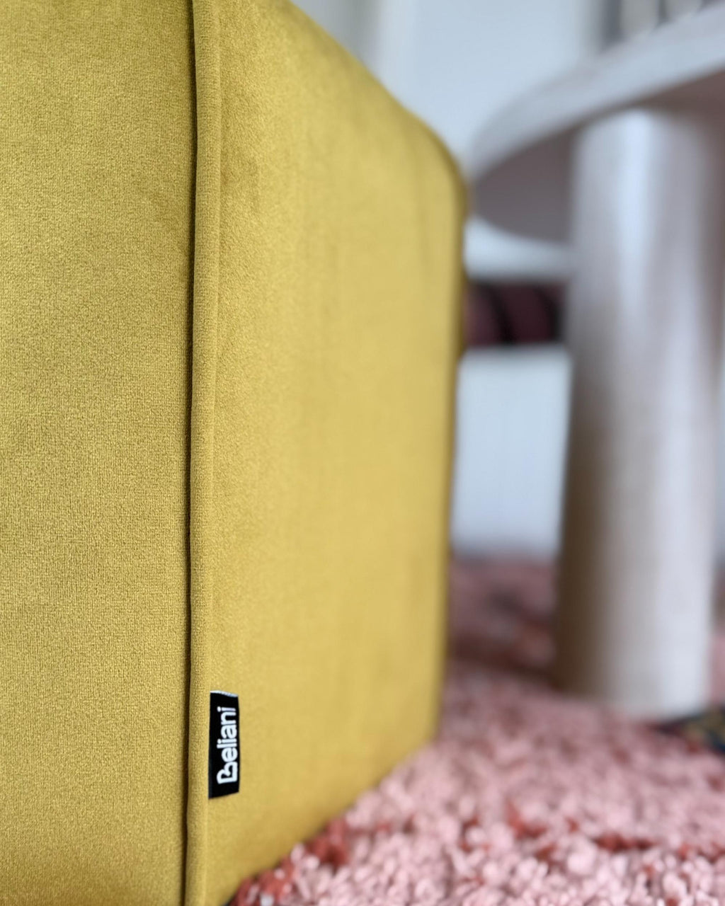  Pouffe WISHEK Velvet Yellow
