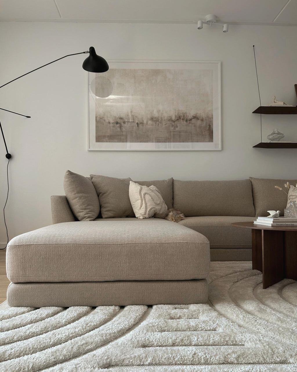  Ottoman SIGTUNA Fabric Beige
