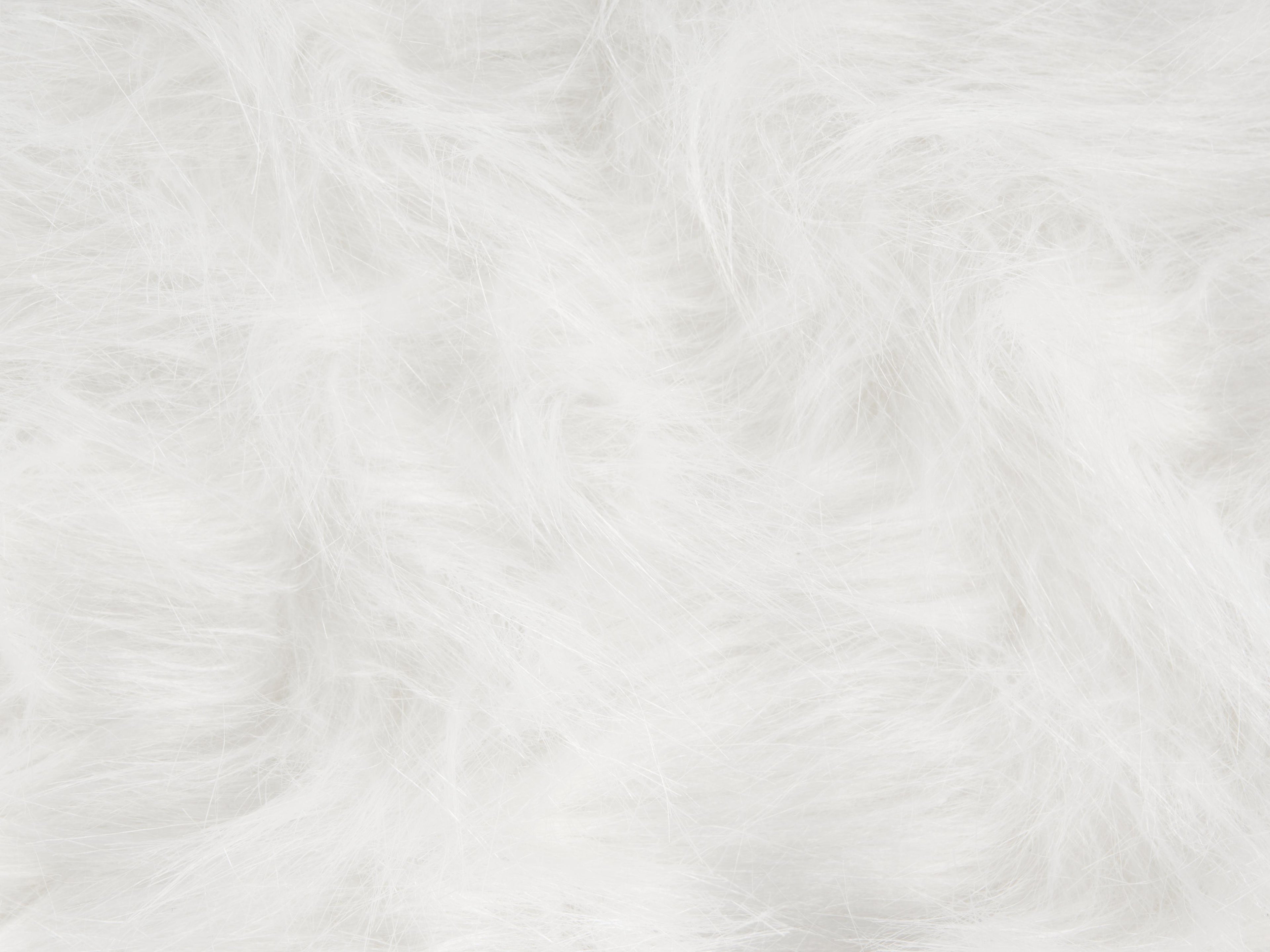  Animal Stool WOOLLY Faux Fur White Rhino