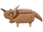 Storage Animal Stool TRICERATOPS Fabric Brown Dinosaur