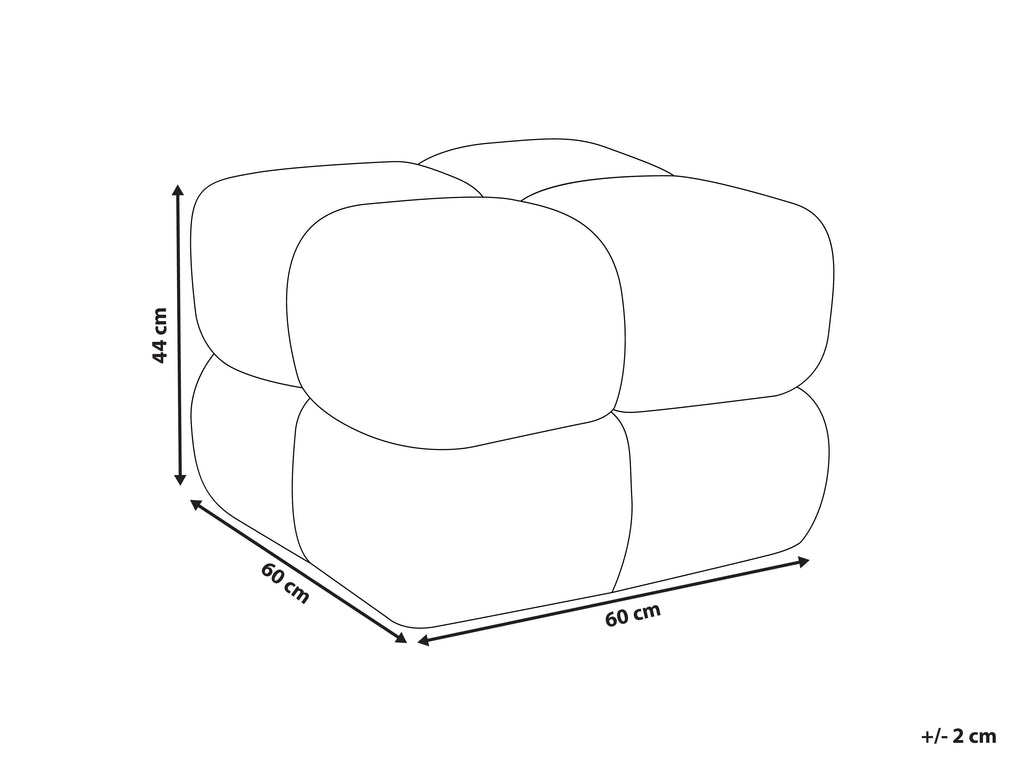  Pouffe CALIENTE Boucle Off-White