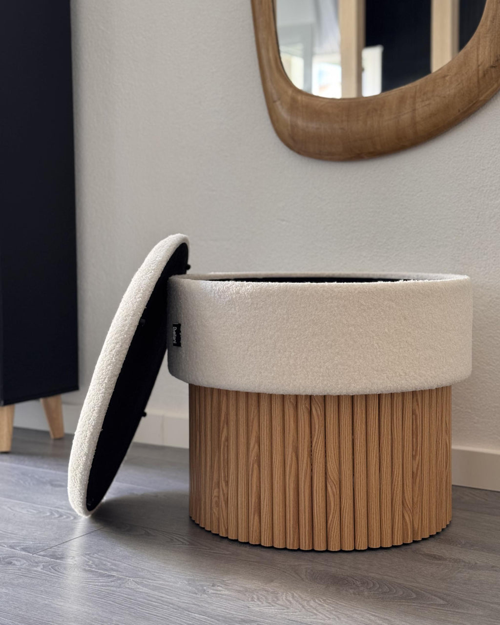  Storage Pouffe RICHEY Boucle Off-White