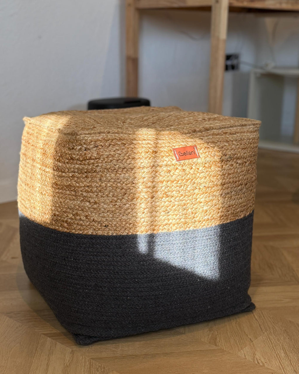  Pouffe KIRAMA Jute Dark Grey