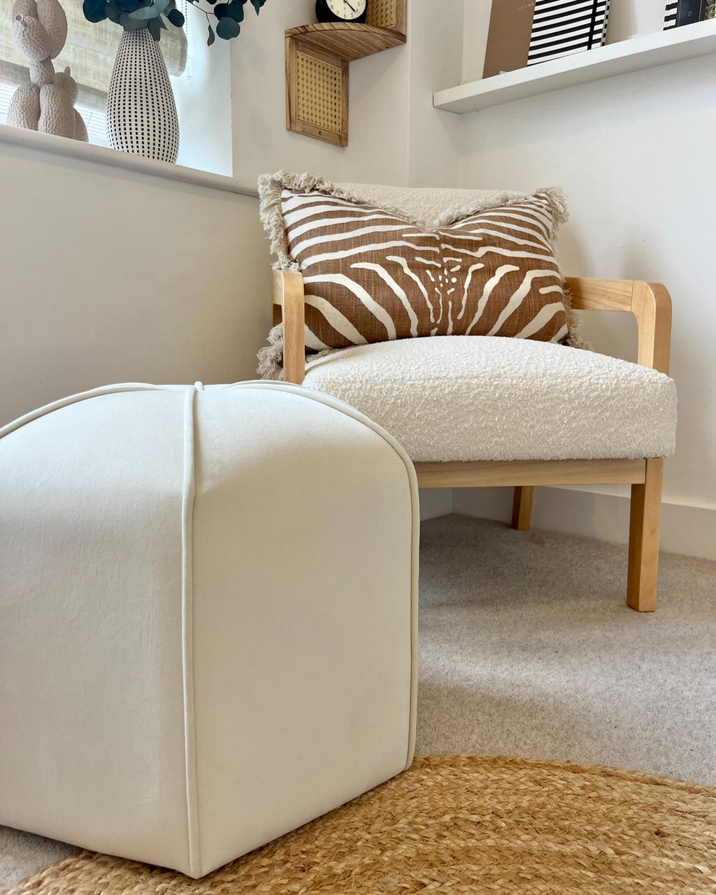  Pouffe WISHEK Velvet Light Beige