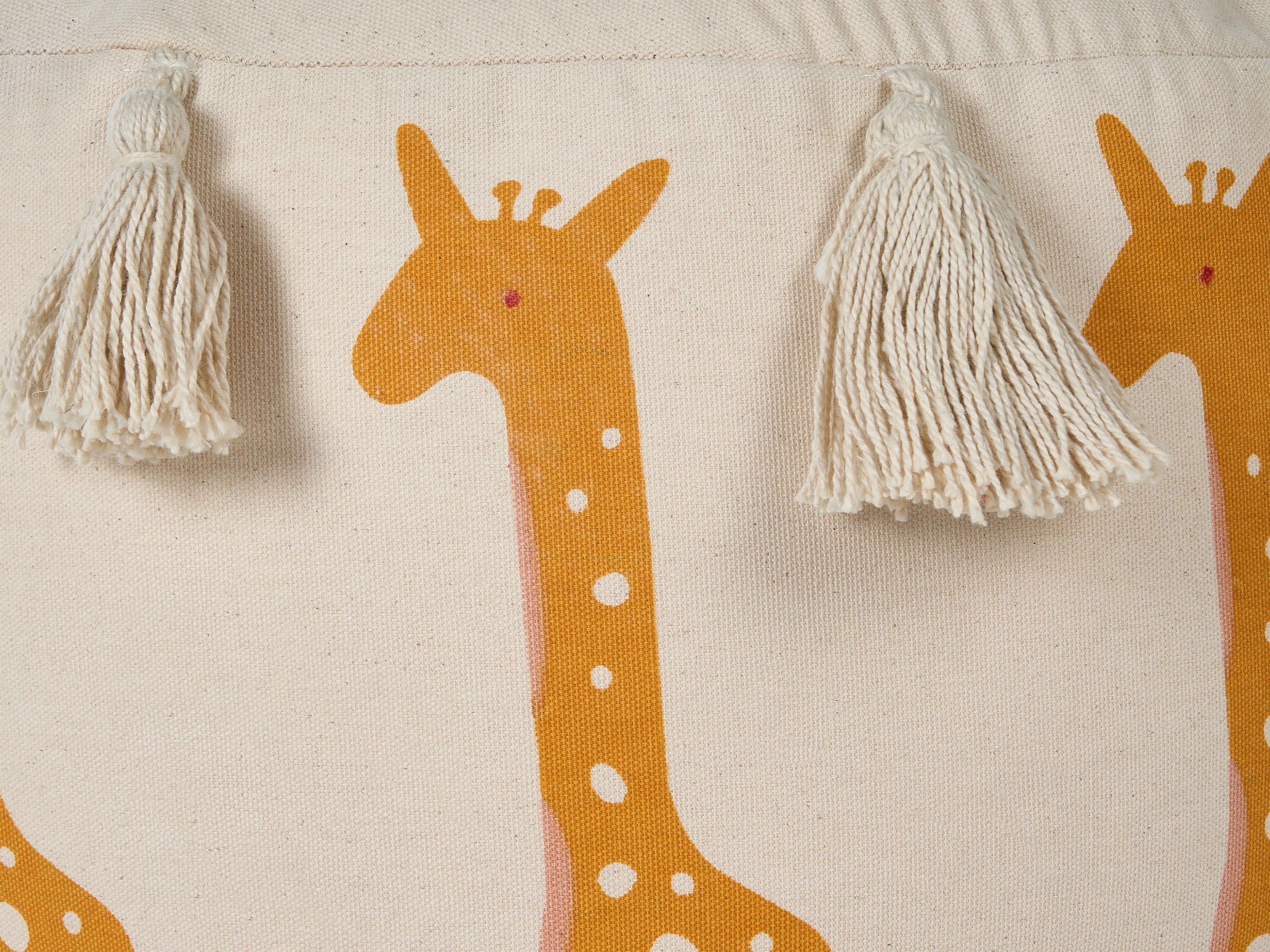  Kids Pouffe KARTEE Cotton Beige