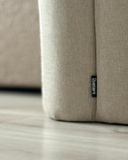  Pouffe TAPPEN Faux Linen Beige