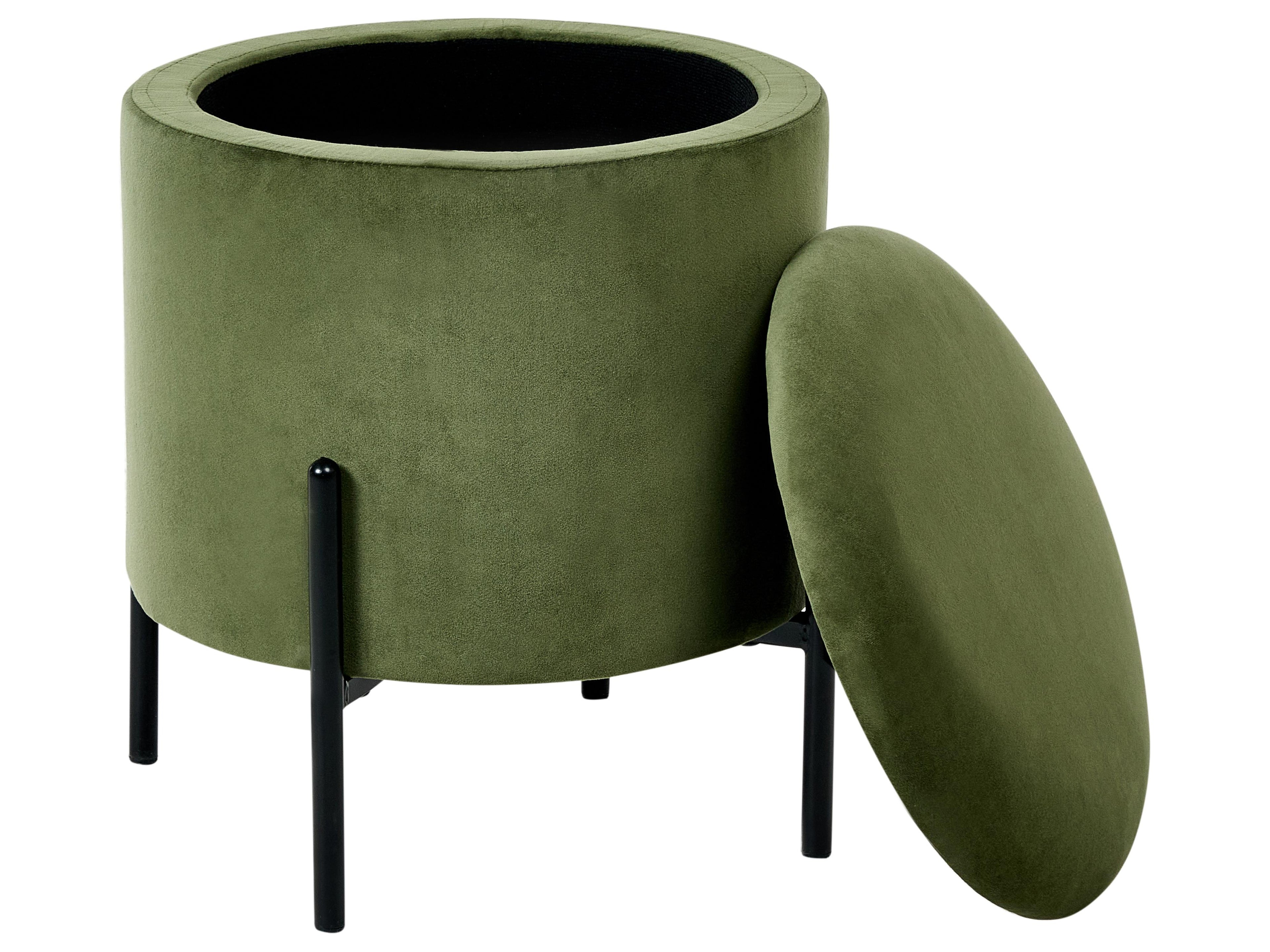  Storage Pouffe WENONA Velvet Dark Green