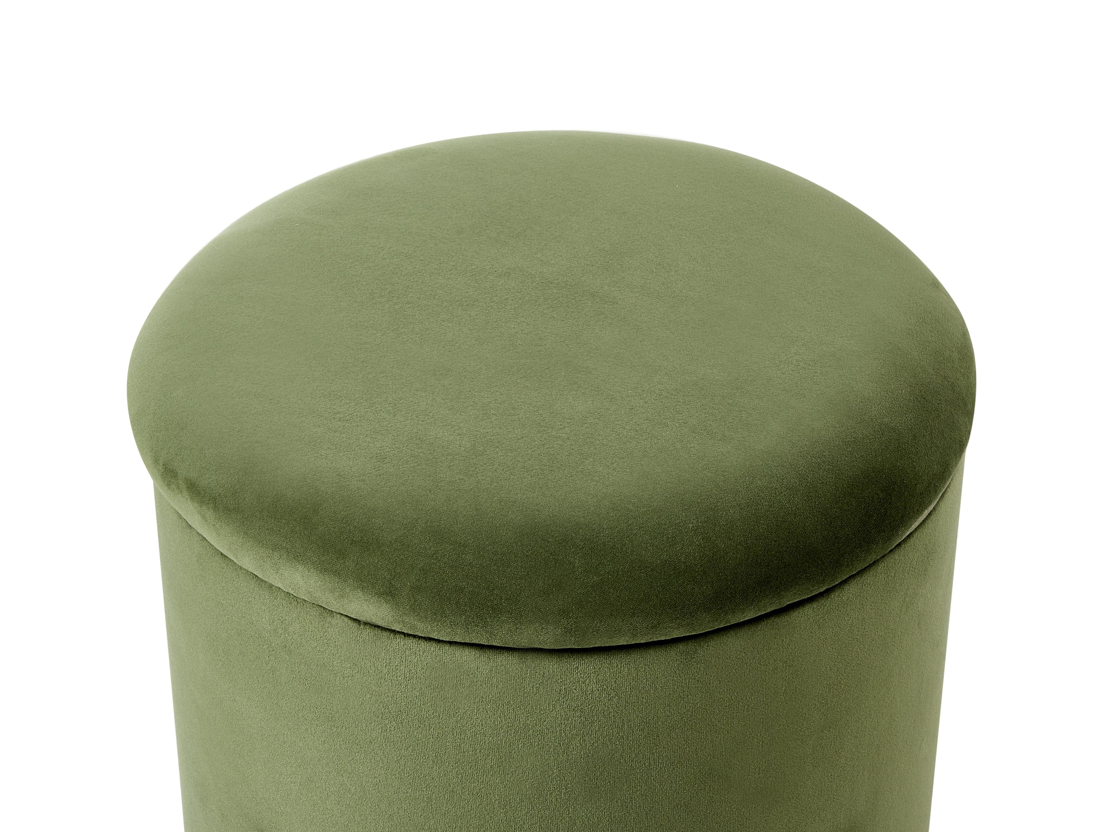  Storage Pouffe WENONA Velvet Dark Green