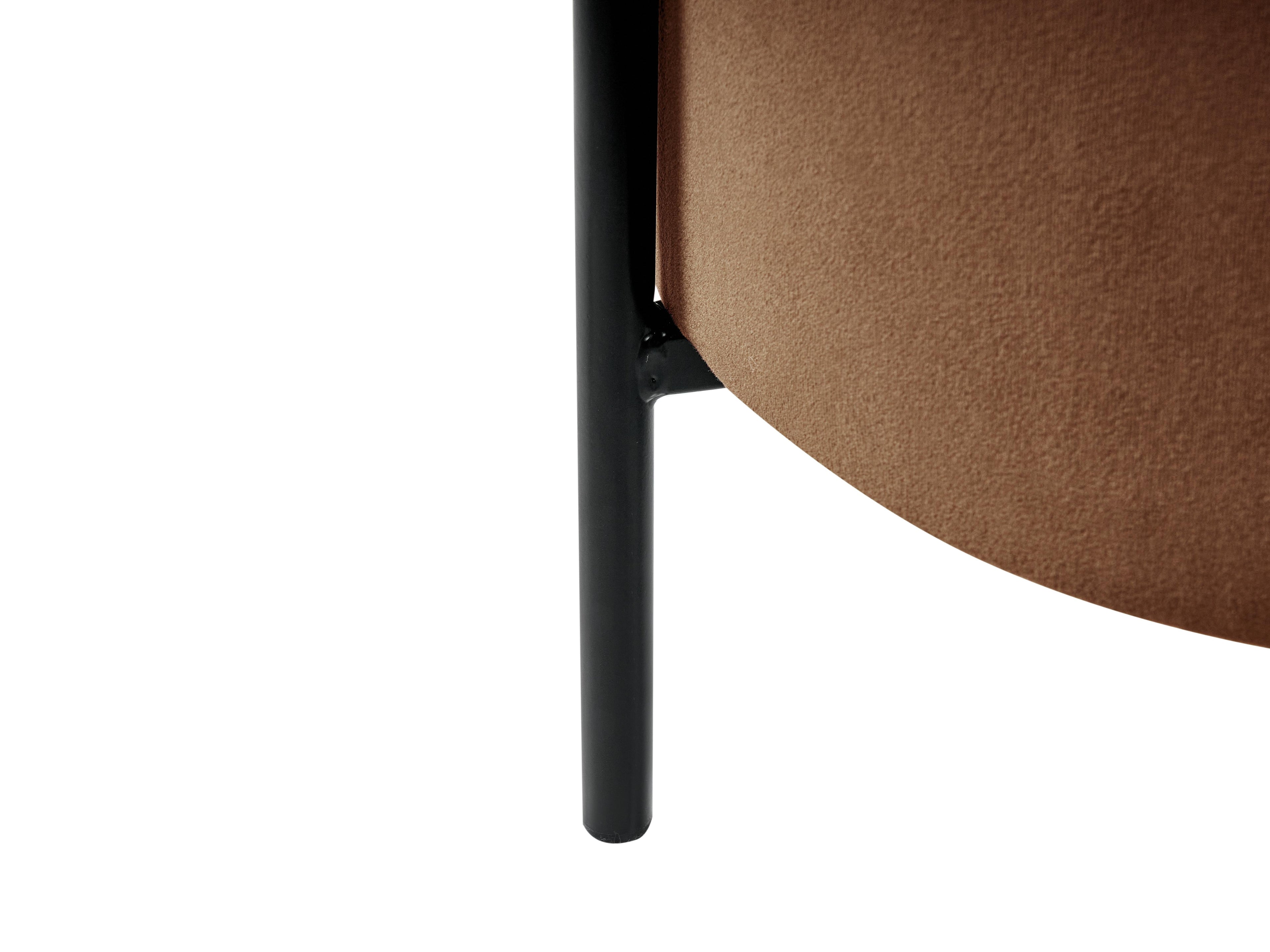  Storage Pouffe WENONA Velvet Dark Brown