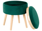  Storage Stool NEELY Velvet Emerald Green