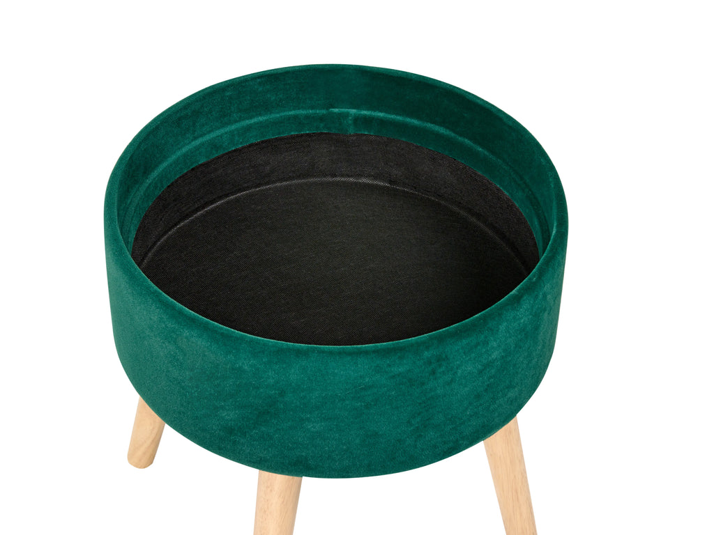  Storage Stool NEELY Velvet Emerald Green
