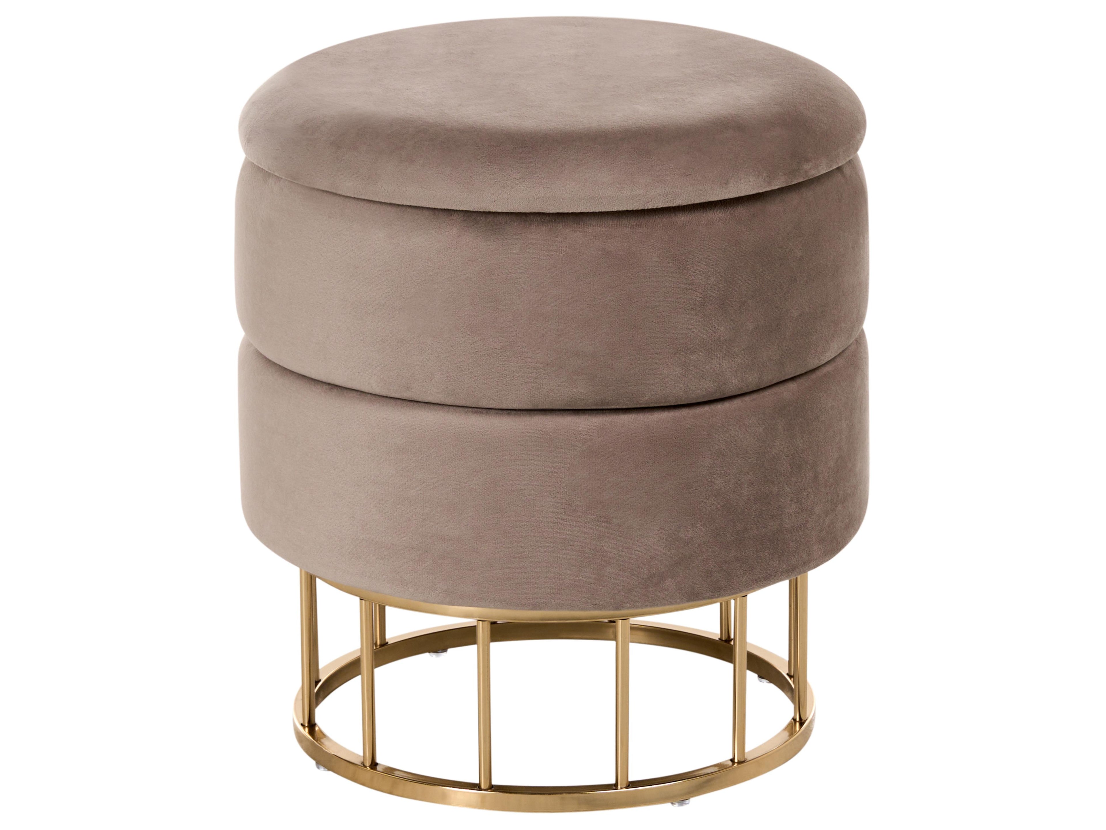  Storage Pouffe ELGIN Velvet Taupe