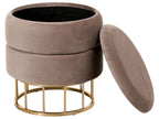  Storage Pouffe ELGIN Velvet Taupe