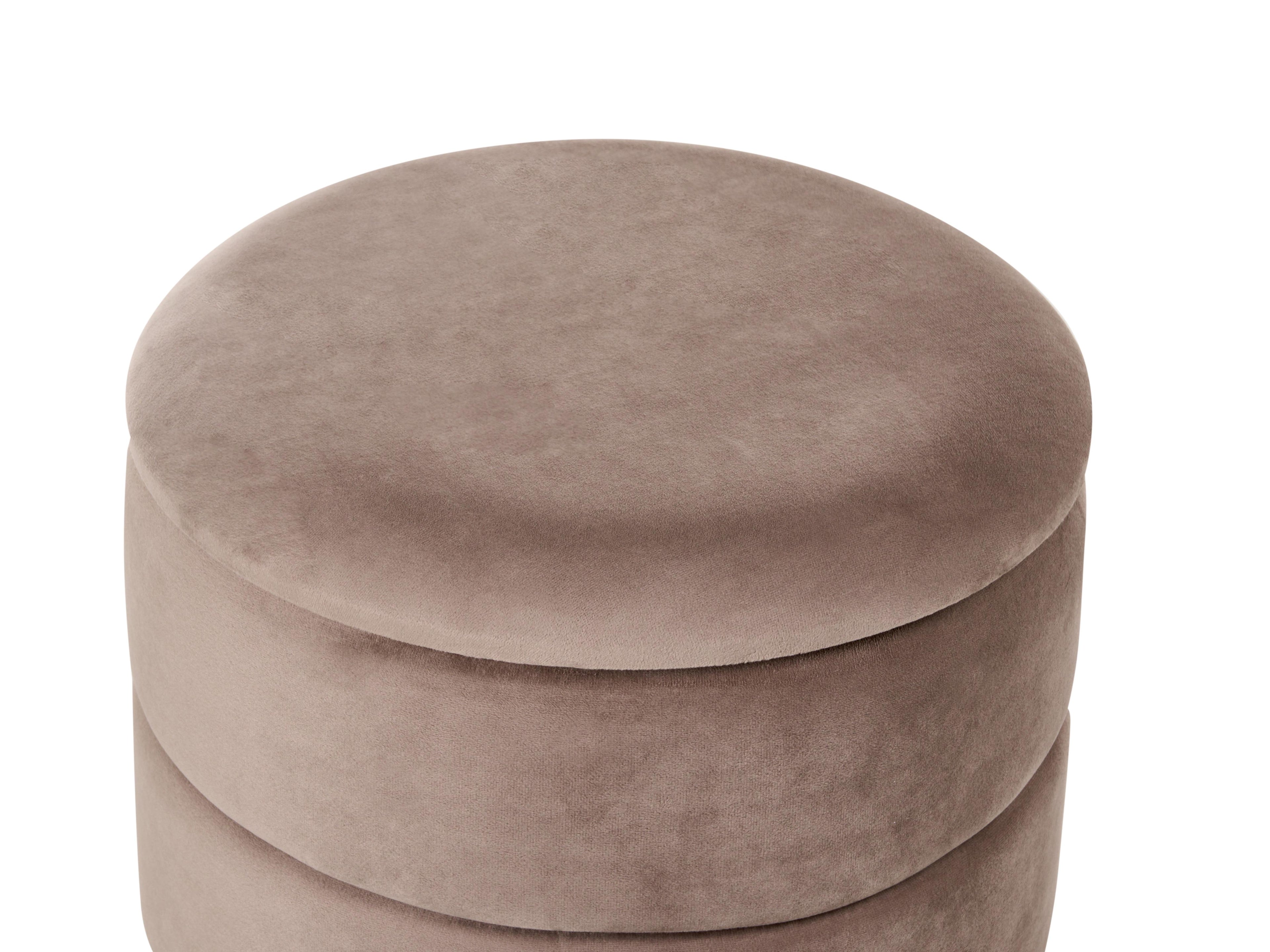  Storage Pouffe ELGIN Velvet Taupe