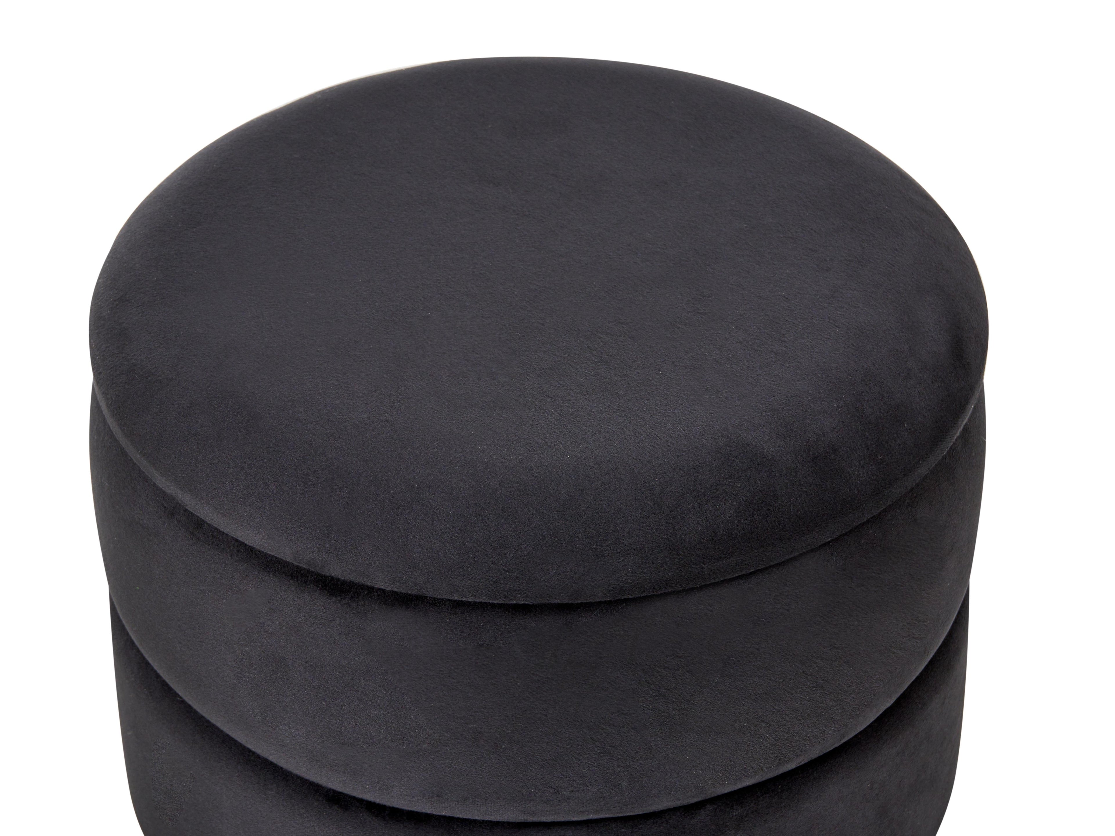  Storage Pouffe ELGIN Velvet Black