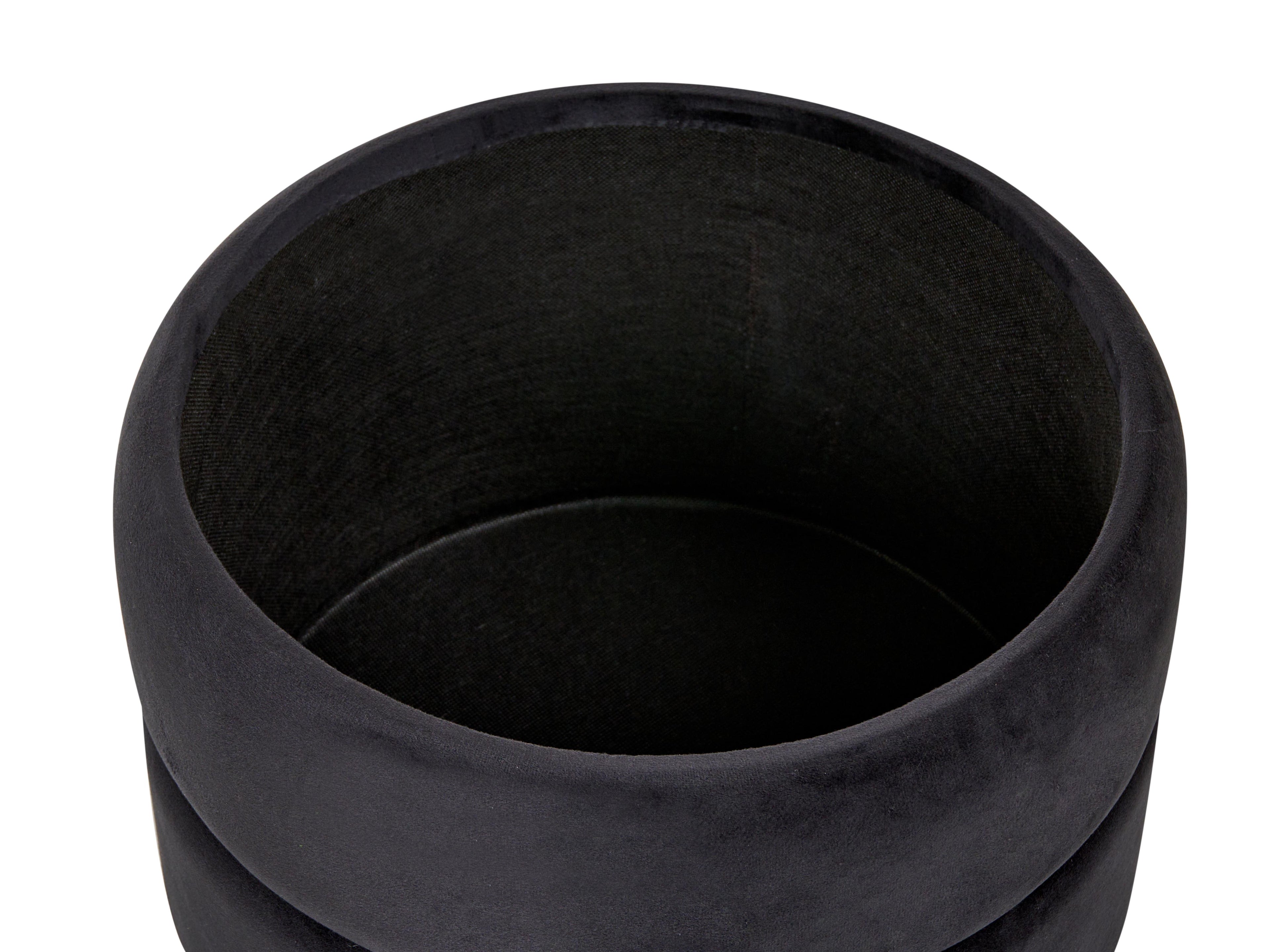  Storage Pouffe ELGIN Velvet Black