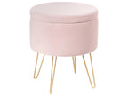  Storage Pouffe SILAS Velvet Pastel Pink