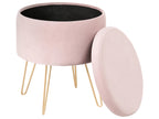  Storage Pouffe SILAS Velvet Pastel Pink
