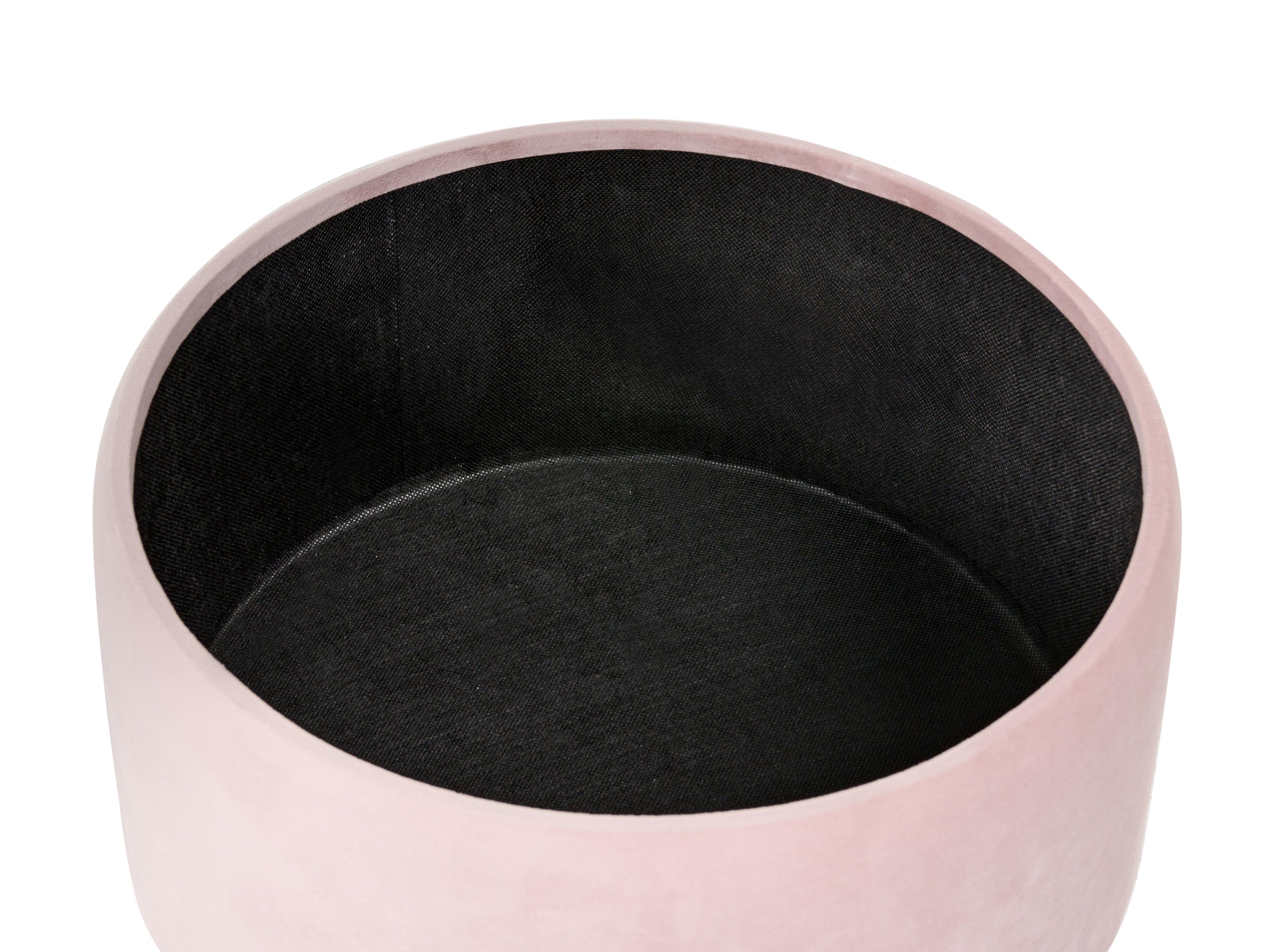  Storage Pouffe SILAS Velvet Pastel Pink