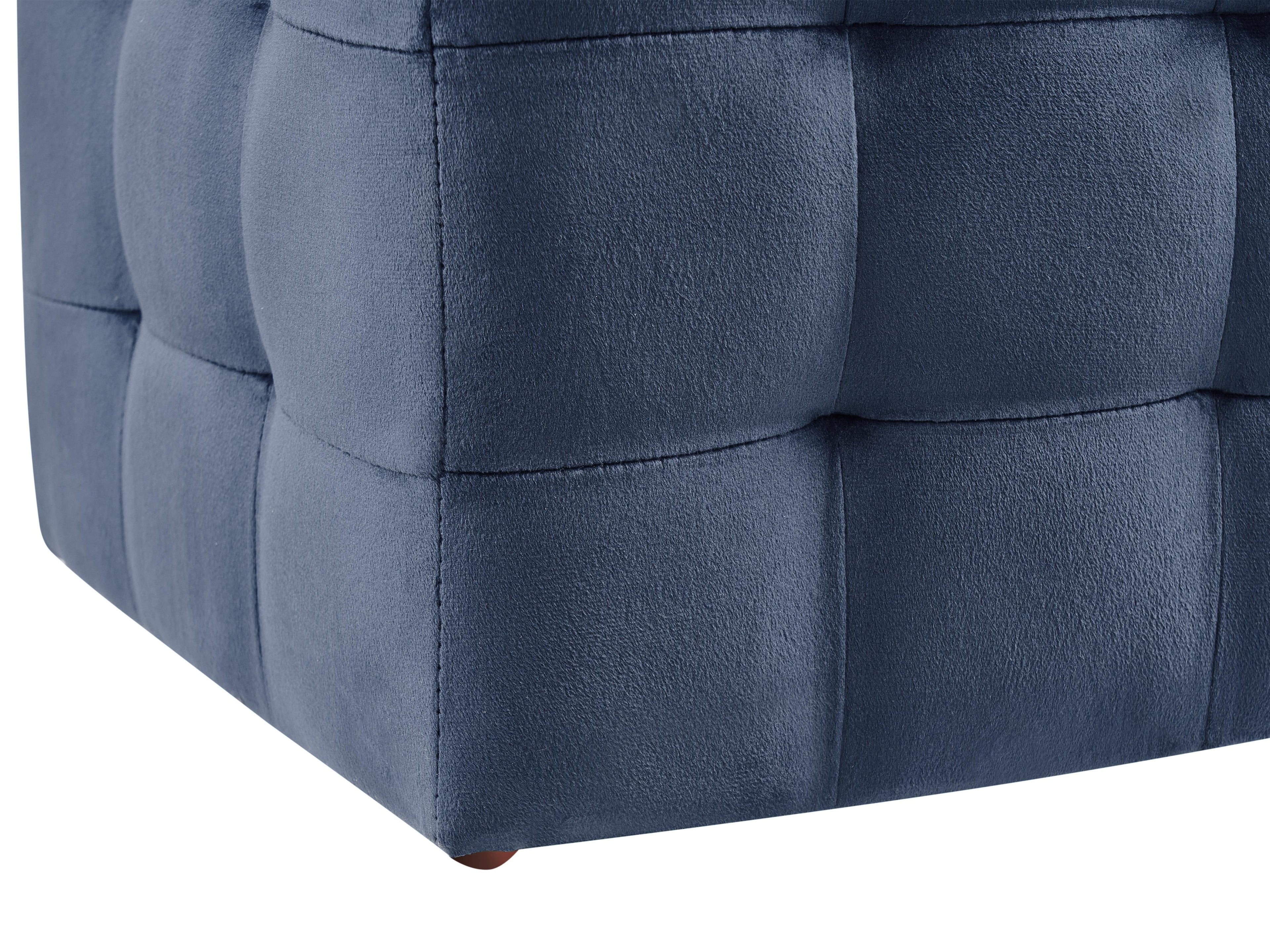  Storage Ottoman MICHIGAN Velvet Dark Blue