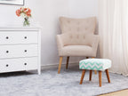  Footstool MANTEO Cotton Mint Green
