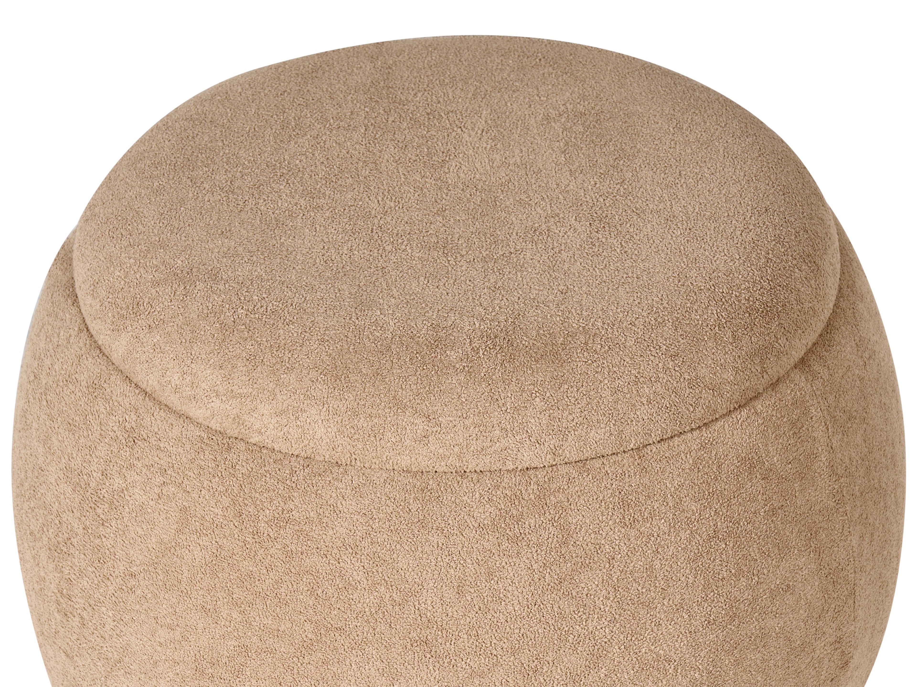  Storage Pouffe ANNABELLA Boucle Light Brown