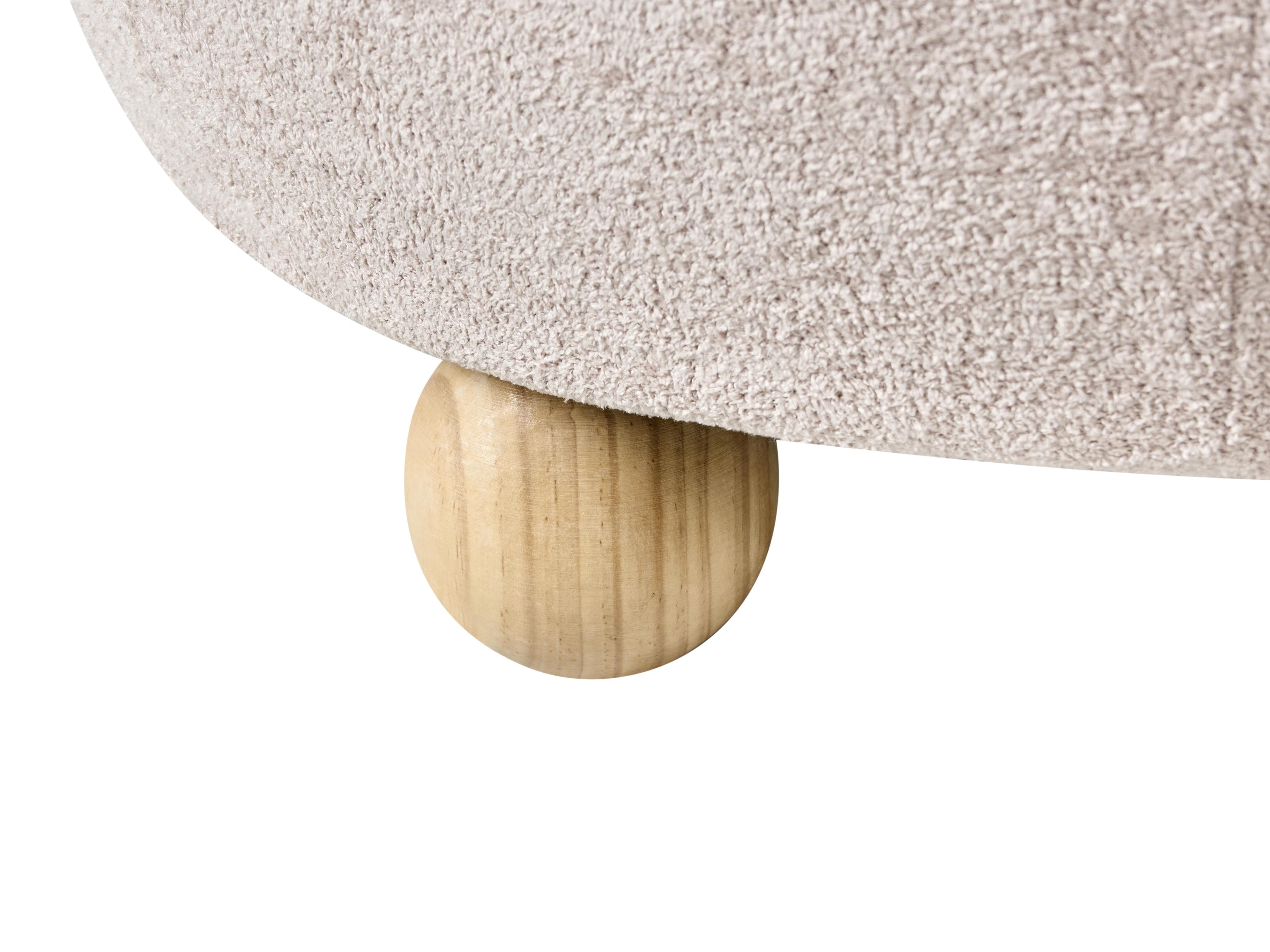  Storage Pouffe ANNABELLA Boucle Light Beige