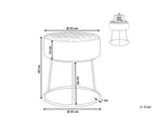  Footstool DELCO Velvet Off-White