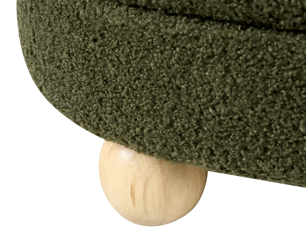  Pouffe CHILLY Boucle Green