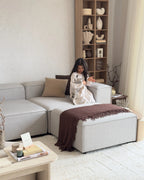  Ottoman ARDAL Fabric Light Grey