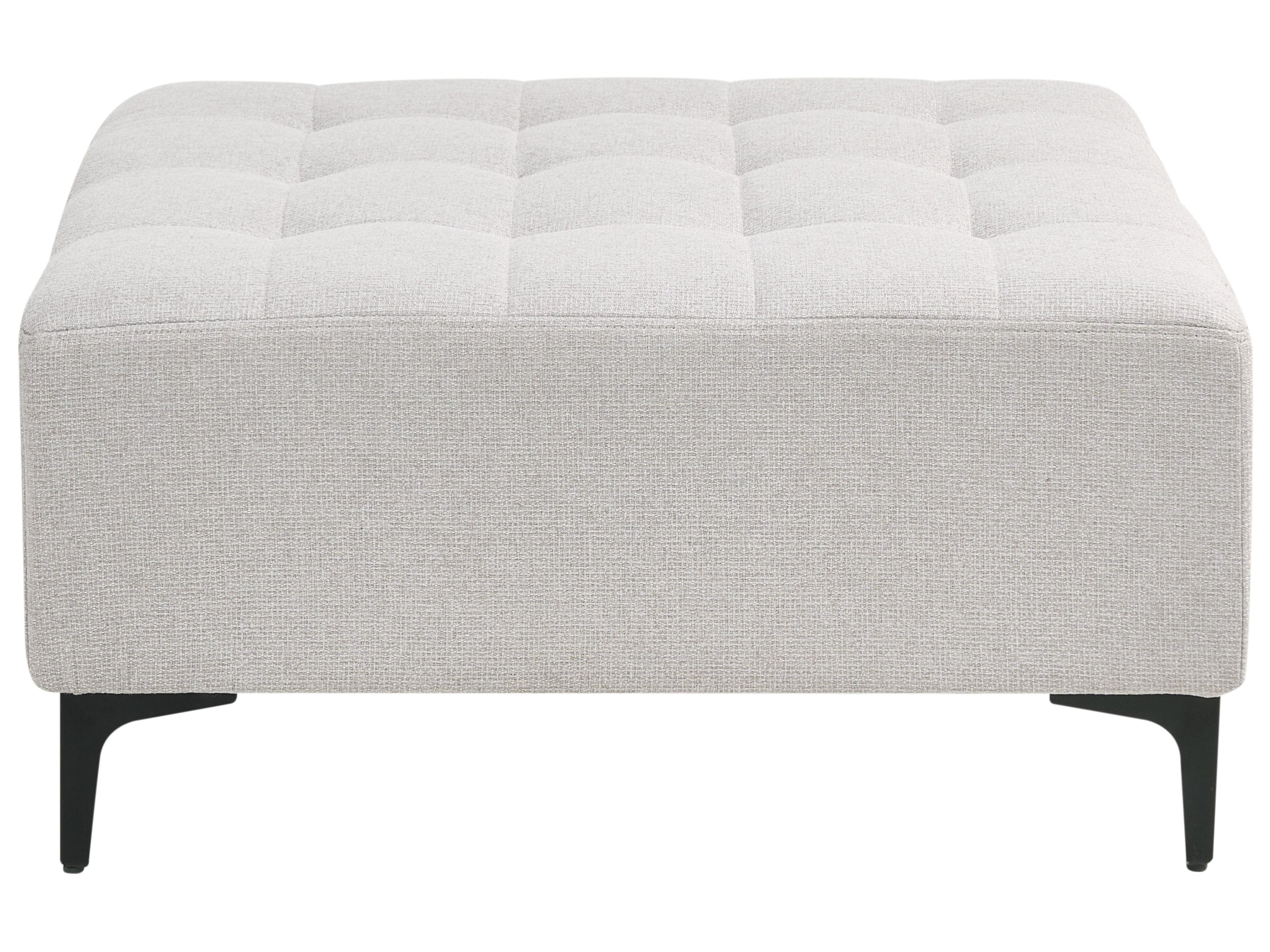  Ottoman ABERDEEN Fabric Light Grey