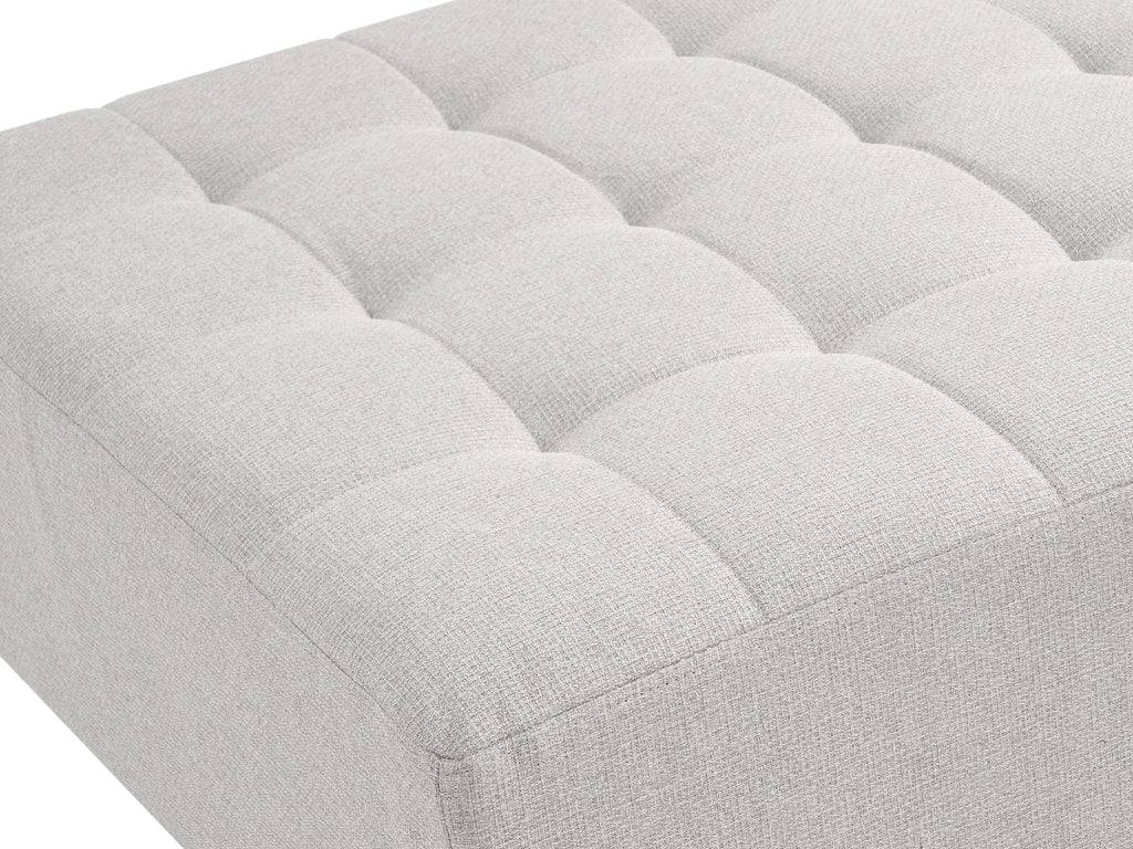  Ottoman ABERDEEN Fabric Light Grey