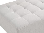  Ottoman ABERDEEN Fabric Light Grey