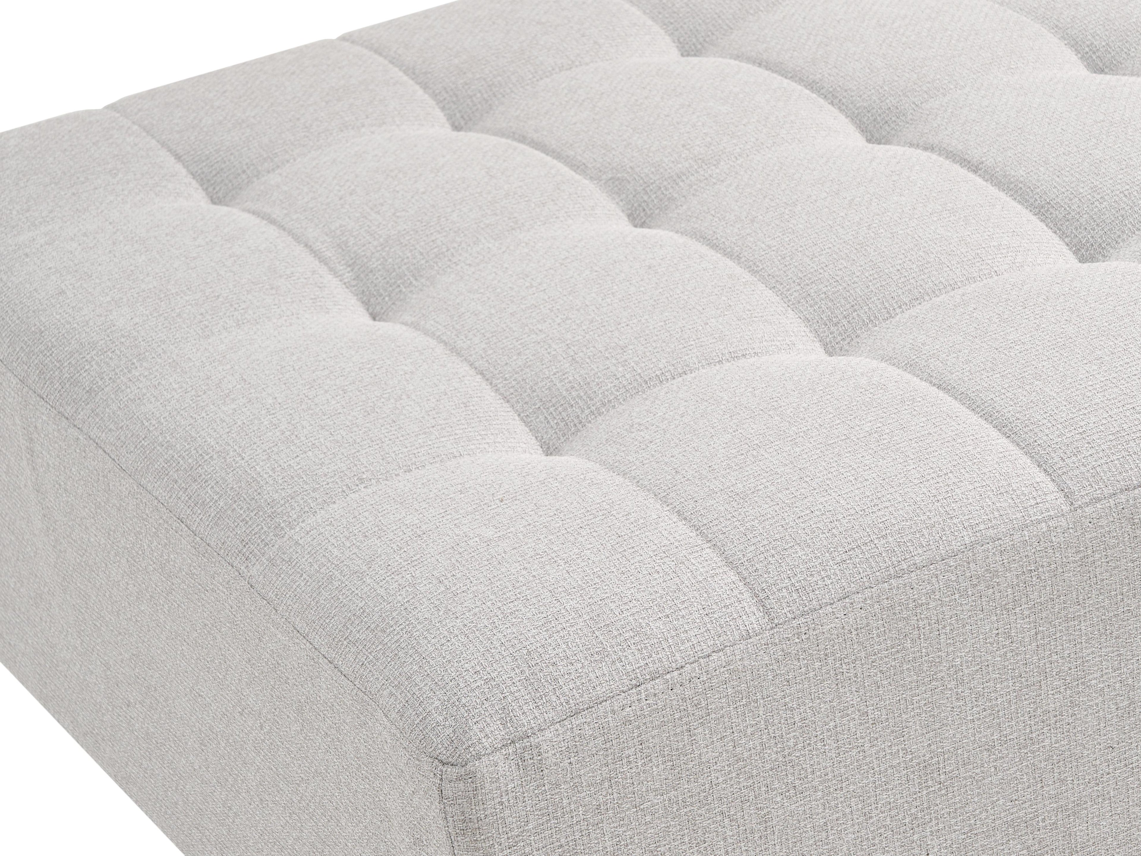  Ottoman ABERDEEN Fabric Light Grey