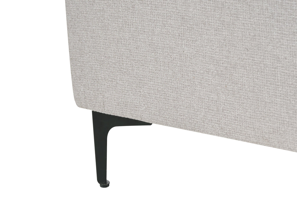  Ottoman ABERDEEN Fabric Light Grey