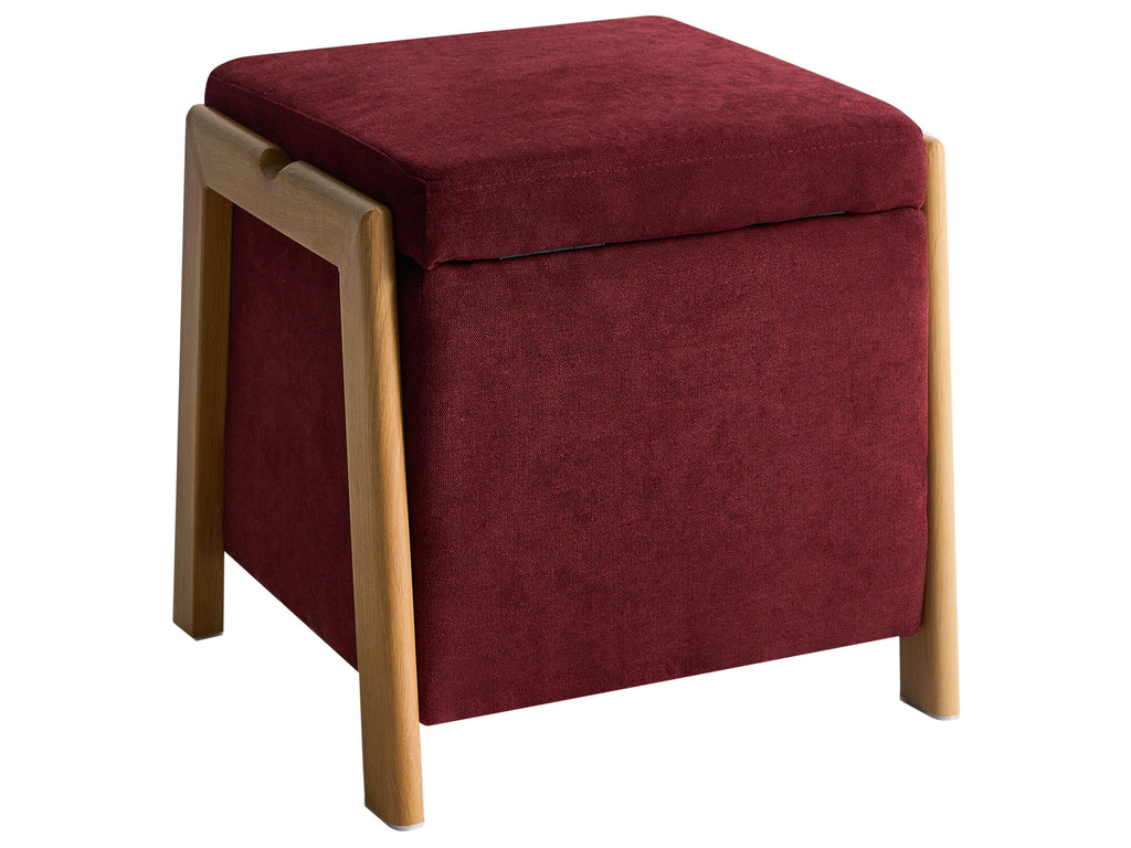  Storage Pouffe EDLAND Fabric Burgundy