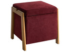  Storage Pouffe EDLAND Fabric Burgundy