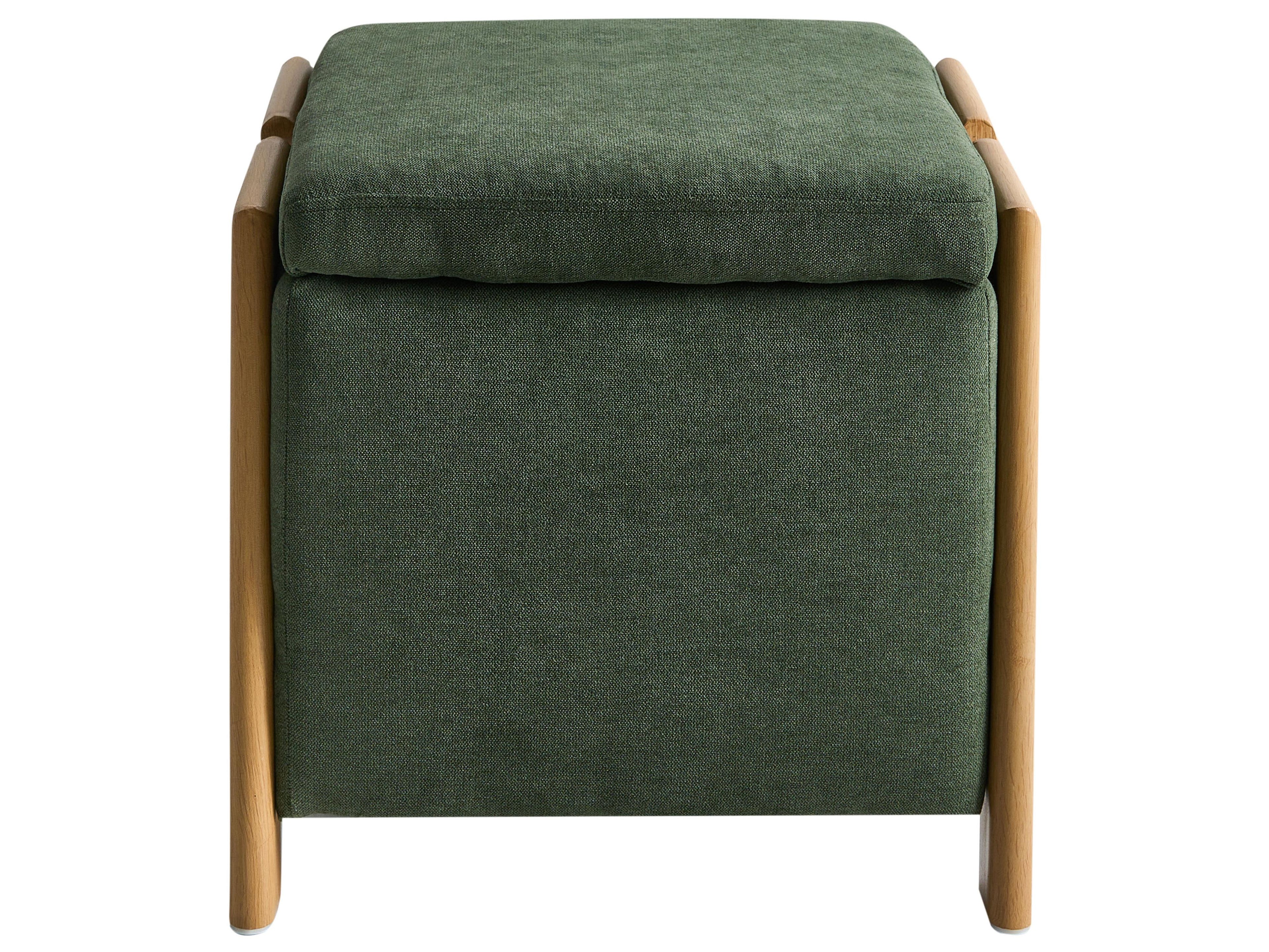  Storage Pouffe EDLAND Fabric Green