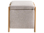  Storage Pouffe EDLAND Fabric Light Brown