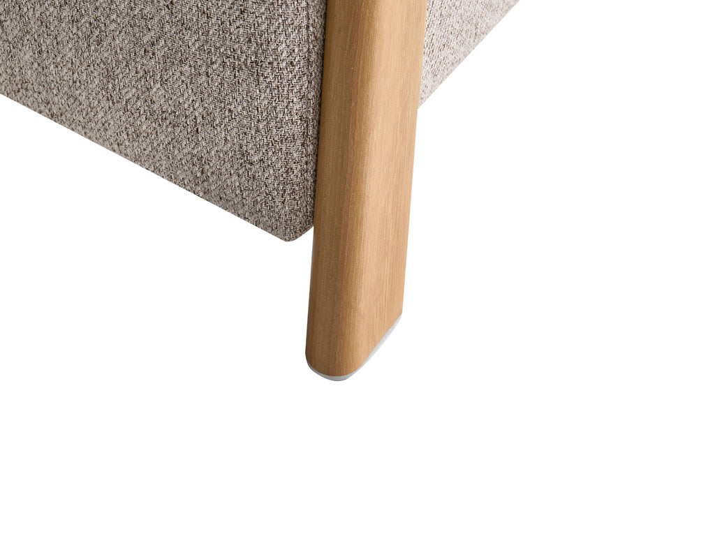 Storage Pouffe EDLAND Fabric Light Brown