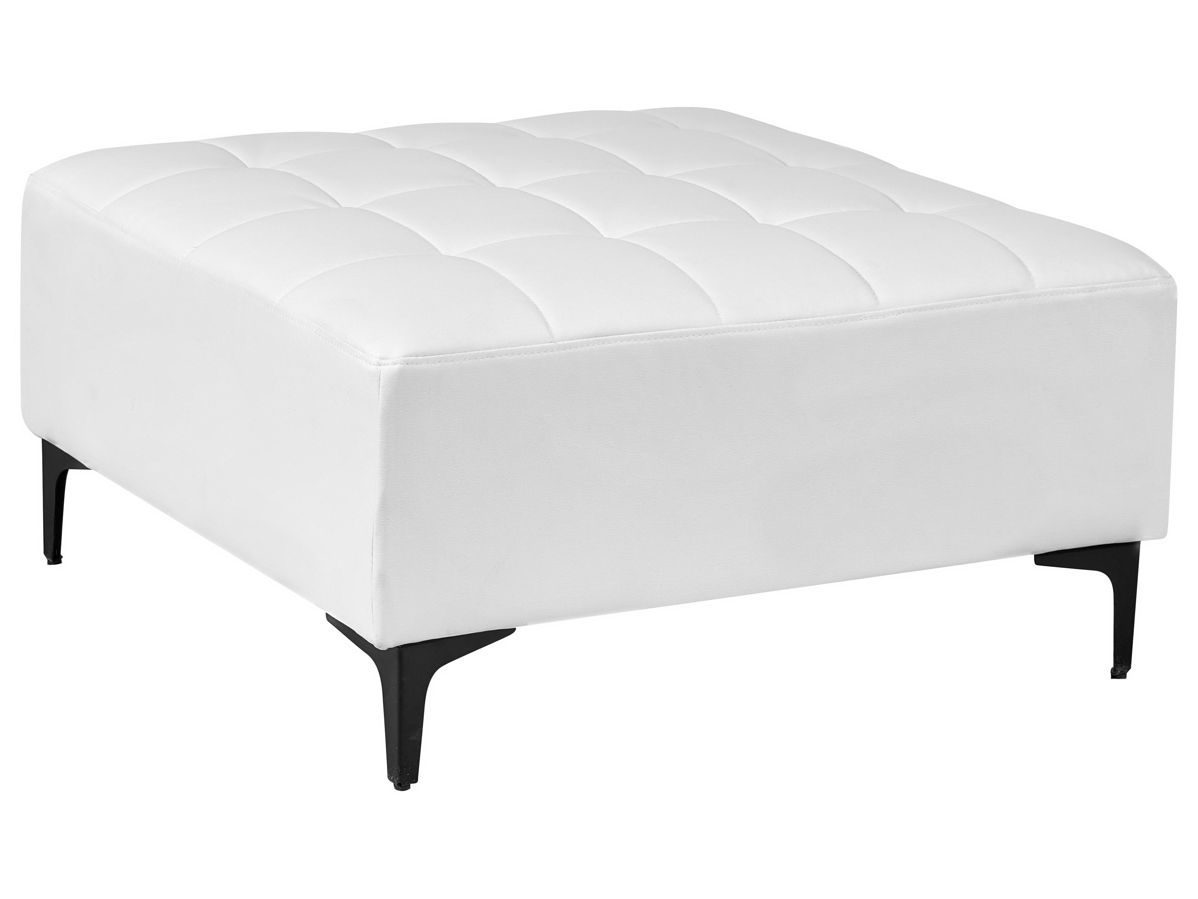  Ottoman ABERDEEN Faux Leather White