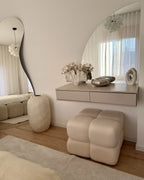  Pouffe CALIENTE Boucle Off-White