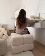  Pouffe CALIENTE Boucle Off-White