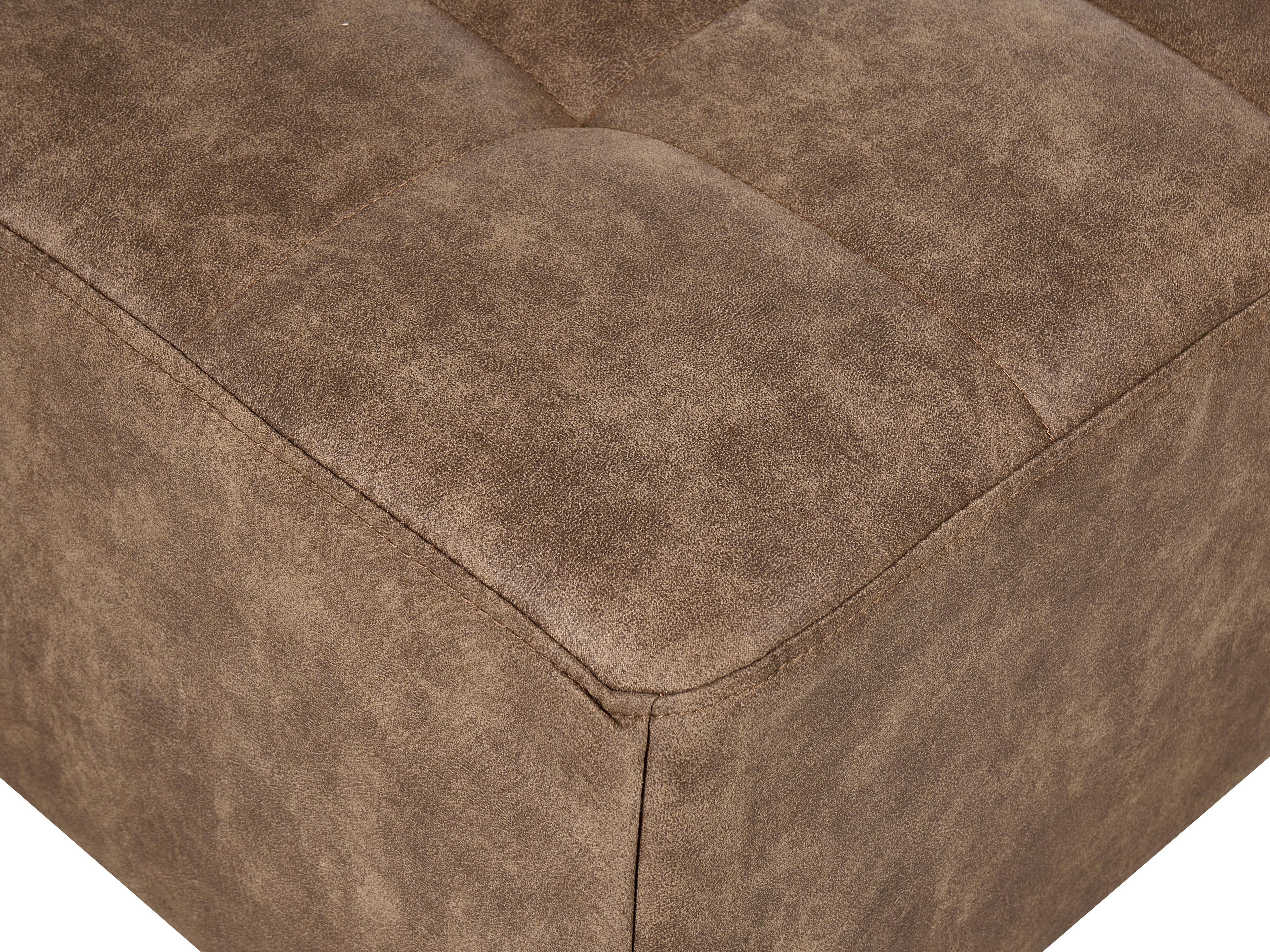  Ottoman ABERDEEN Faux Leather Brown