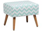  Footstool MANTEO Cotton Mint Green