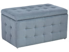  Storage Ottoman MICHIGAN Velvet Light Grey