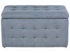  Storage Ottoman MICHIGAN Velvet Light Grey